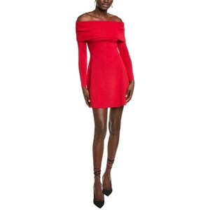 Endless Rose Womens Off-Shoulder Flare Mini Dress, Red